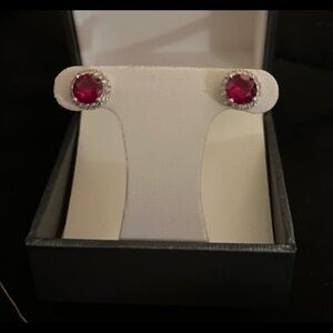 Elegant Pink Stud Earrings